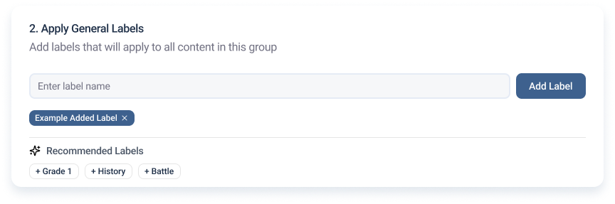Apply general labels with recommended labels